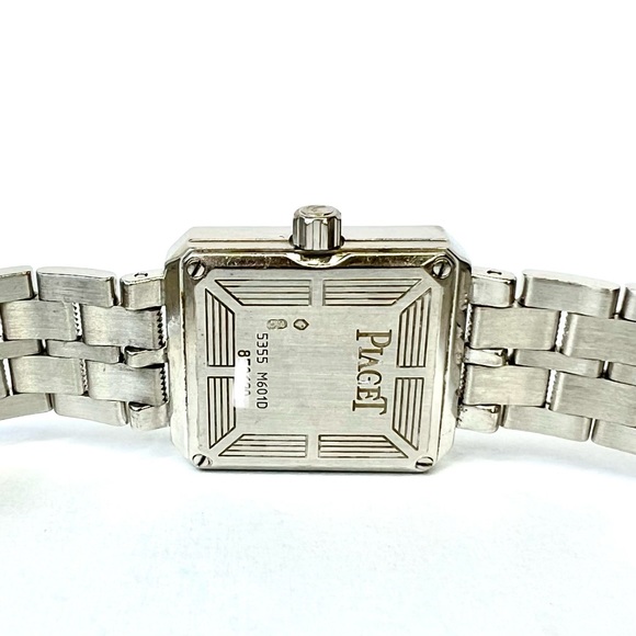 PIAGET PROTOCOLE Quartz 20mm 18K White Gold FACTORY DIAMONDS Watch - Picture 6 of 8